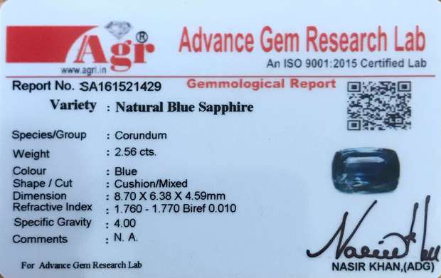 Blue Sapphire - 2.56 Carat