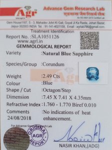 Blue Sapphire - 2.49 Carat