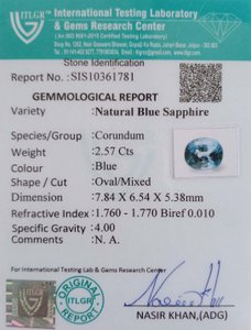 Blue Sapphire - 2.57 Carat