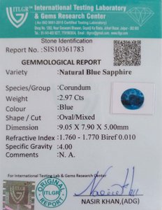 Blue Sapphire - 2.97 Carat