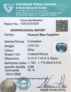 Madagascar Blue Sapphire - 3.04 Carat