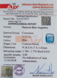 Blue Sapphire - 3.13 Carat