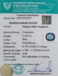 Blue Sapphire - 3.49 Carat