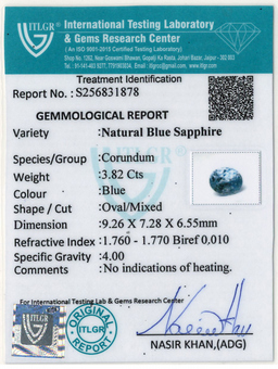 Blue Sapphire - 3.82 Carat