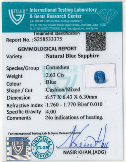 Blue Sapphire - 2.63 Carat