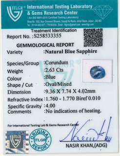 Blue Sapphire - 2.63 Carat