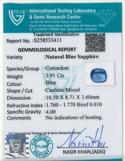 Blue Sapphire - 3.91 Carat