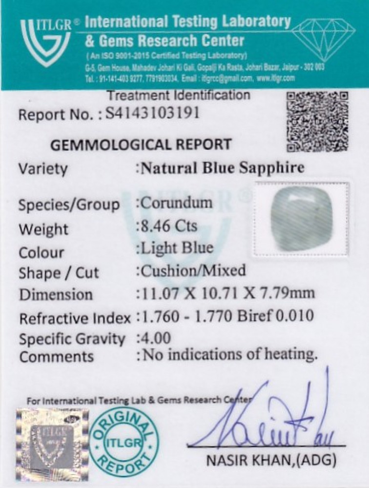 Blue Sapphire - 8.46 Carat