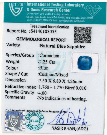 Blue Sapphire - 2.25 Carat