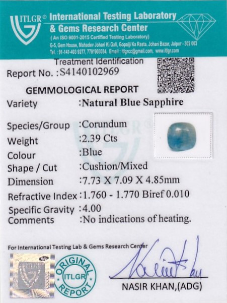 Blue Sapphire - 2.39 Carat