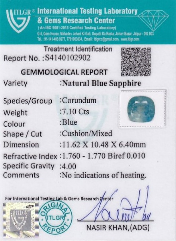 Blue Sapphire - 7.1 Carat