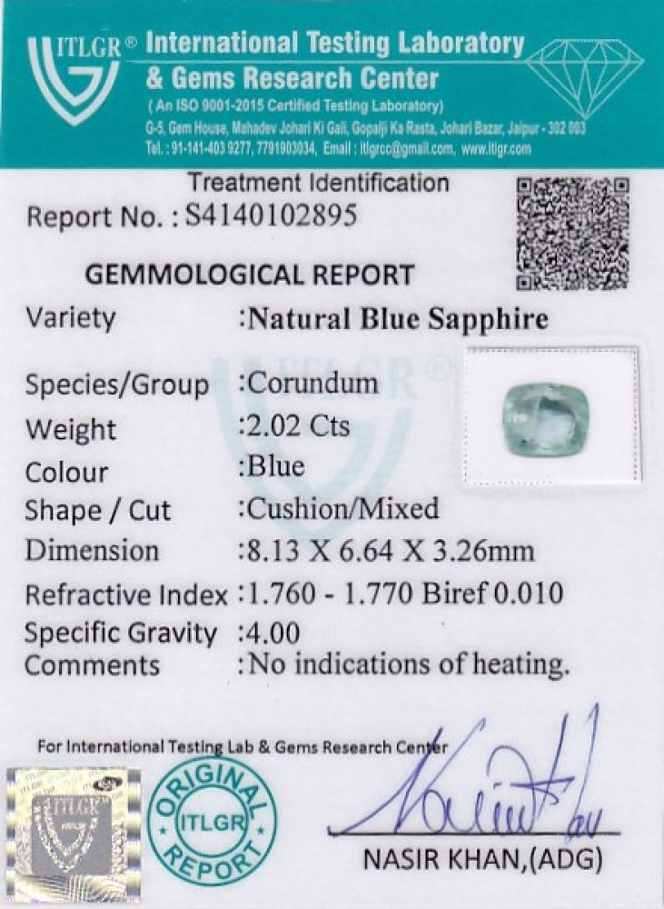 Blue Sapphire - 2.02 Carat