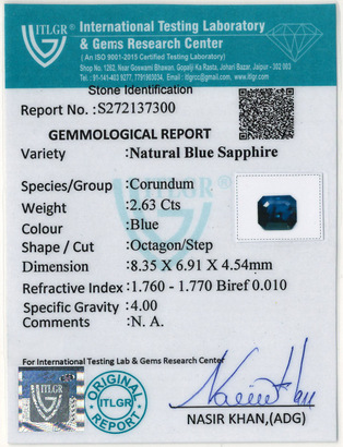 Blue Sapphire - 2.63 Carat