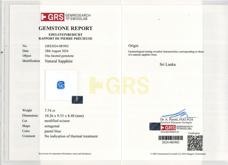 Blue Sapphire - 7.74 Carat