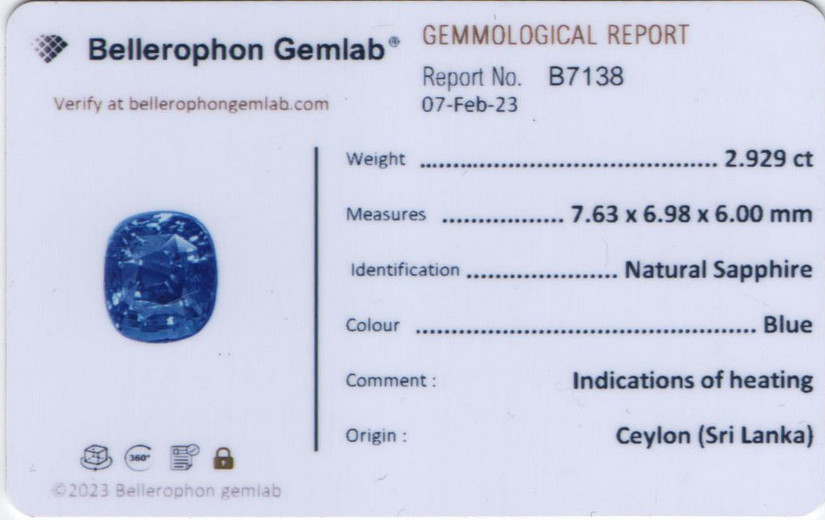 Blue Sapphire - 2.92 Carat