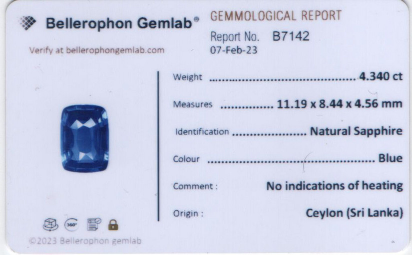Blue Sapphire - 4.34 Carat