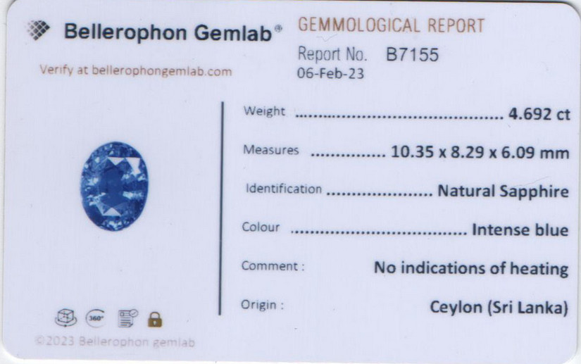 Blue Sapphire - 4.69 Carat