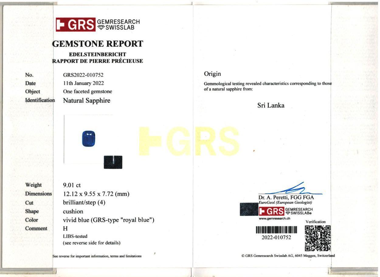 Blue Sapphire - 9.01 Carat