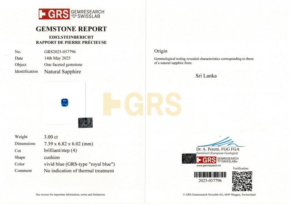 Blue Sapphire - 3 Carat