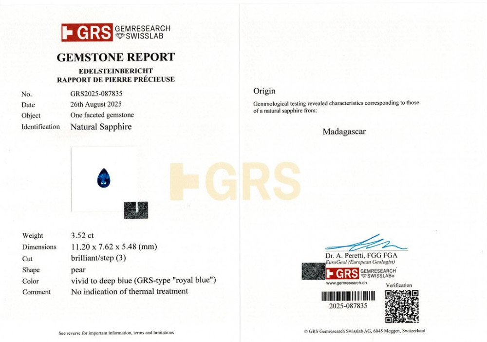 Blue Sapphire - 3.52 Carat