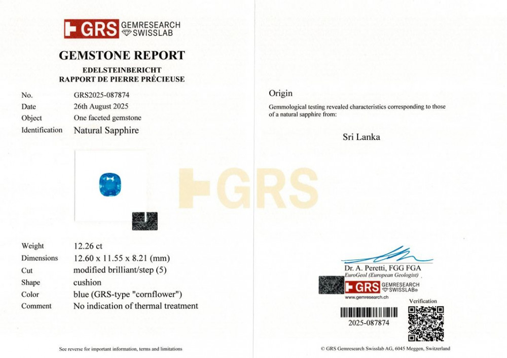Blue Sapphire - 12.26 Carat