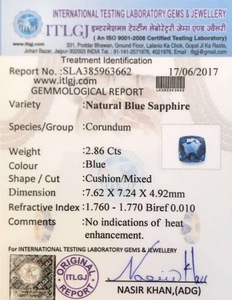 Blue Sapphire - 2.86 Carat
