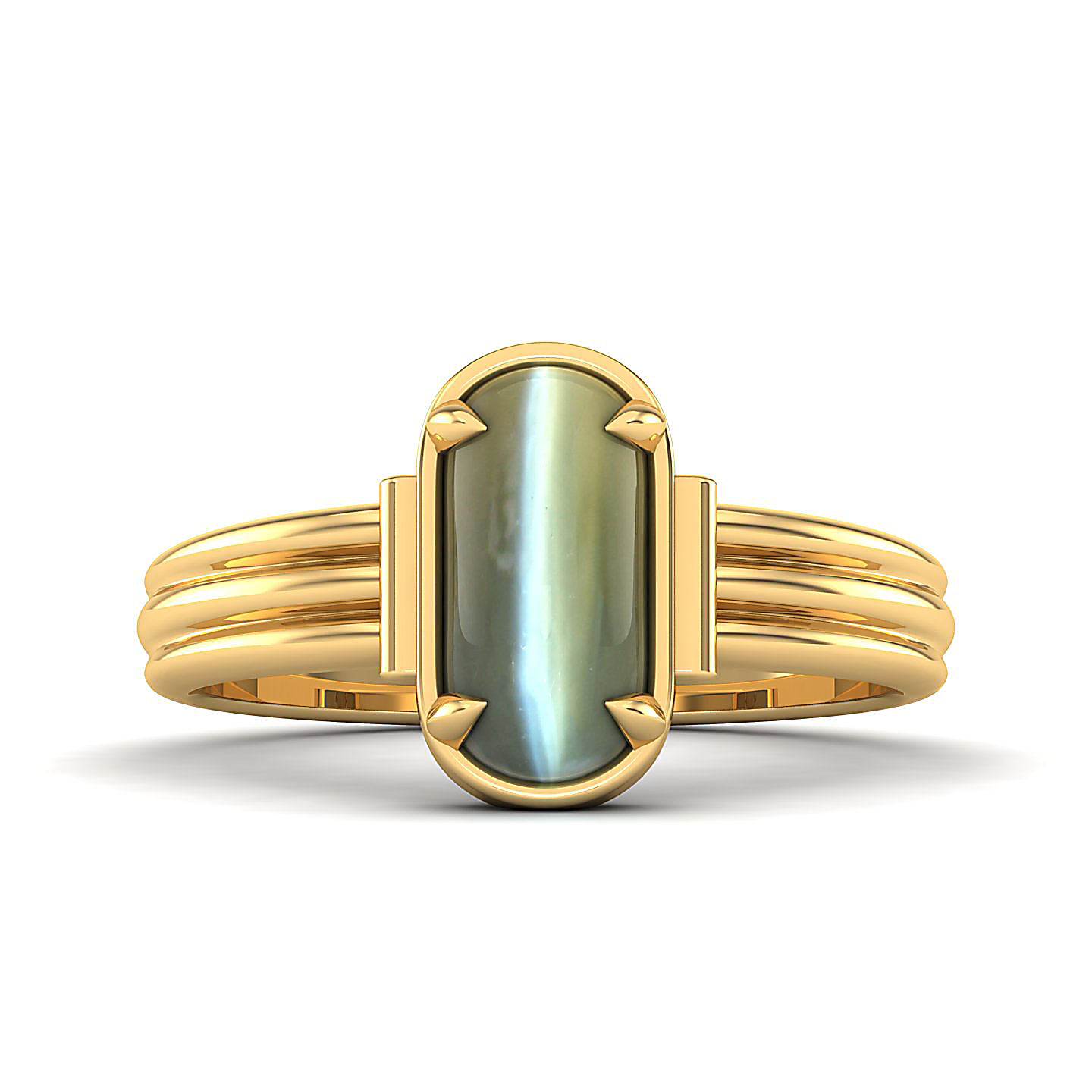 Captivating Prong bezel set Cat's eye ring