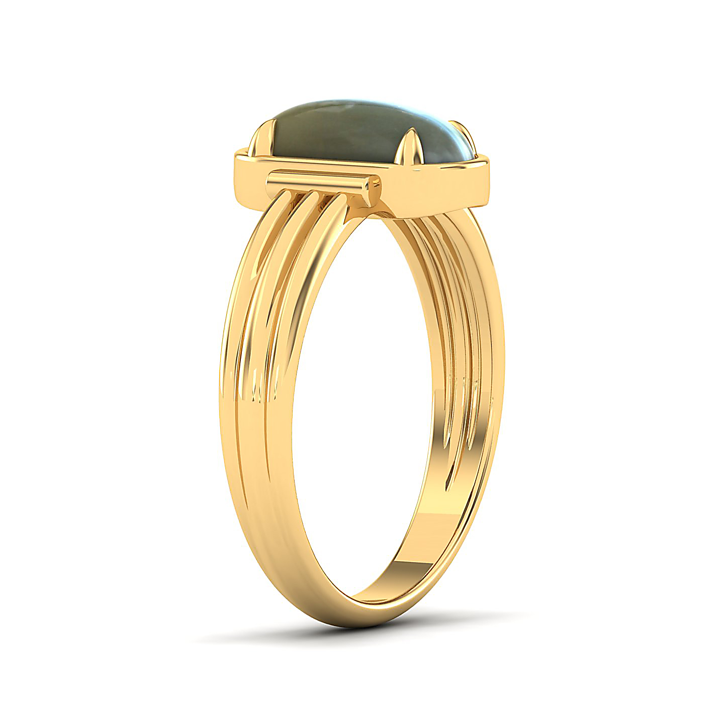 Captivating Prong bezel set Cat's eye ring