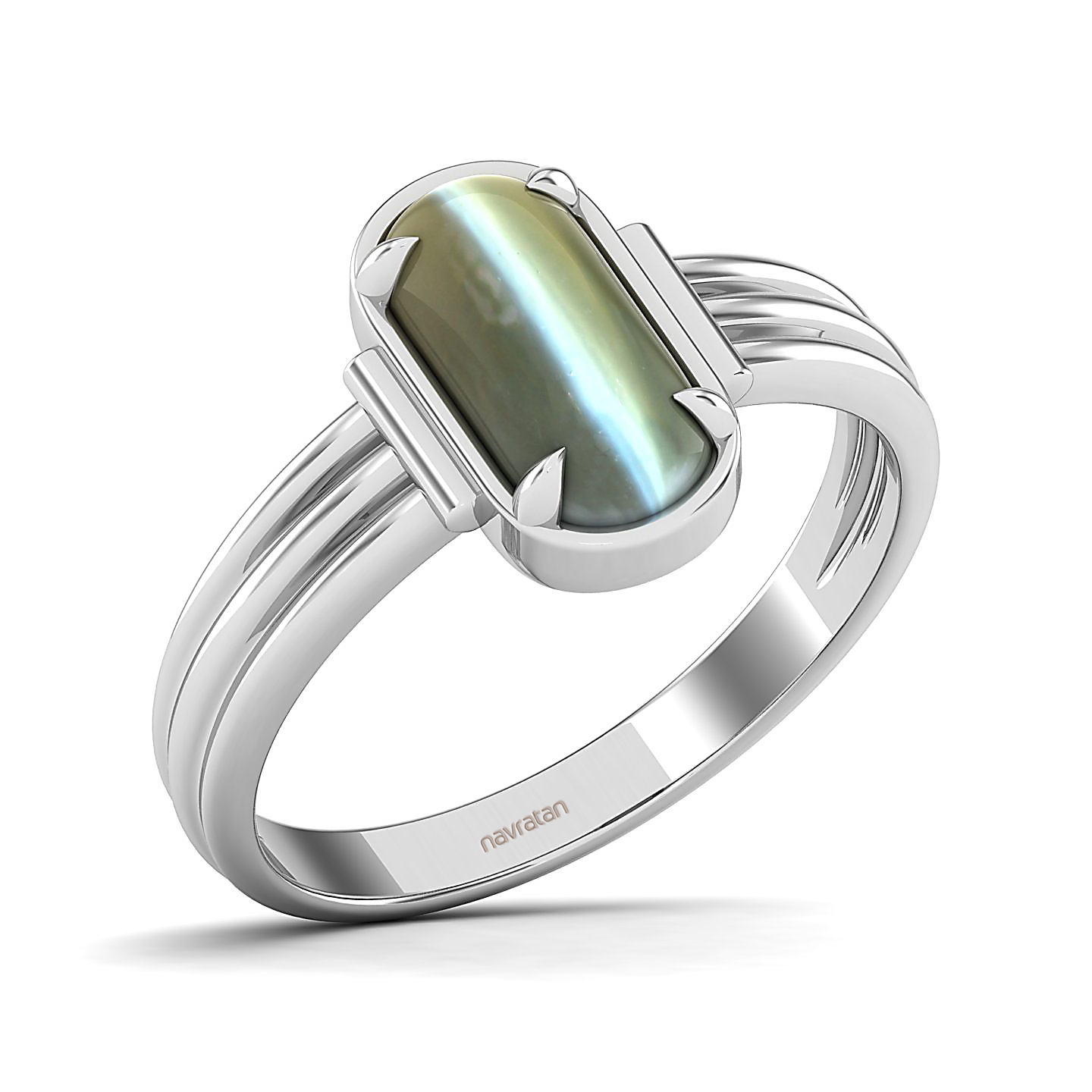 Captivating Prong bezel set Cat's eye ring