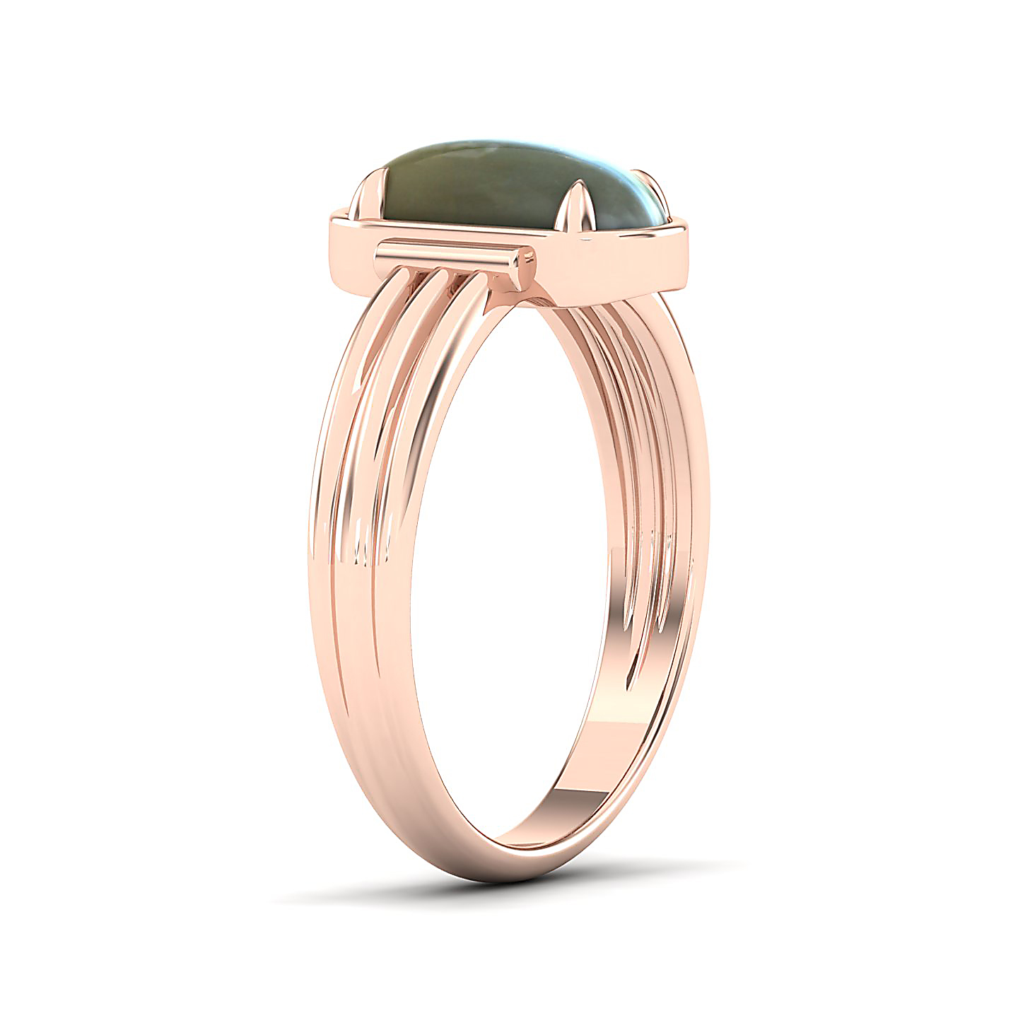Captivating Prong bezel set Cat's eye ring