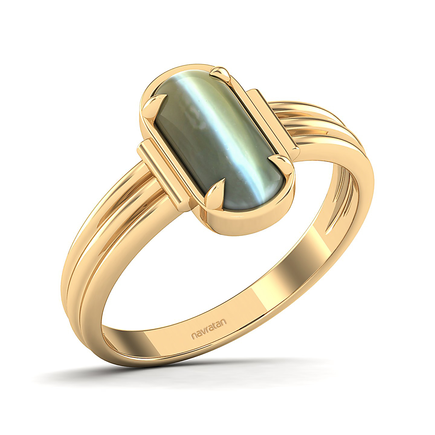 Captivating Prong bezel set Cat's eye ring