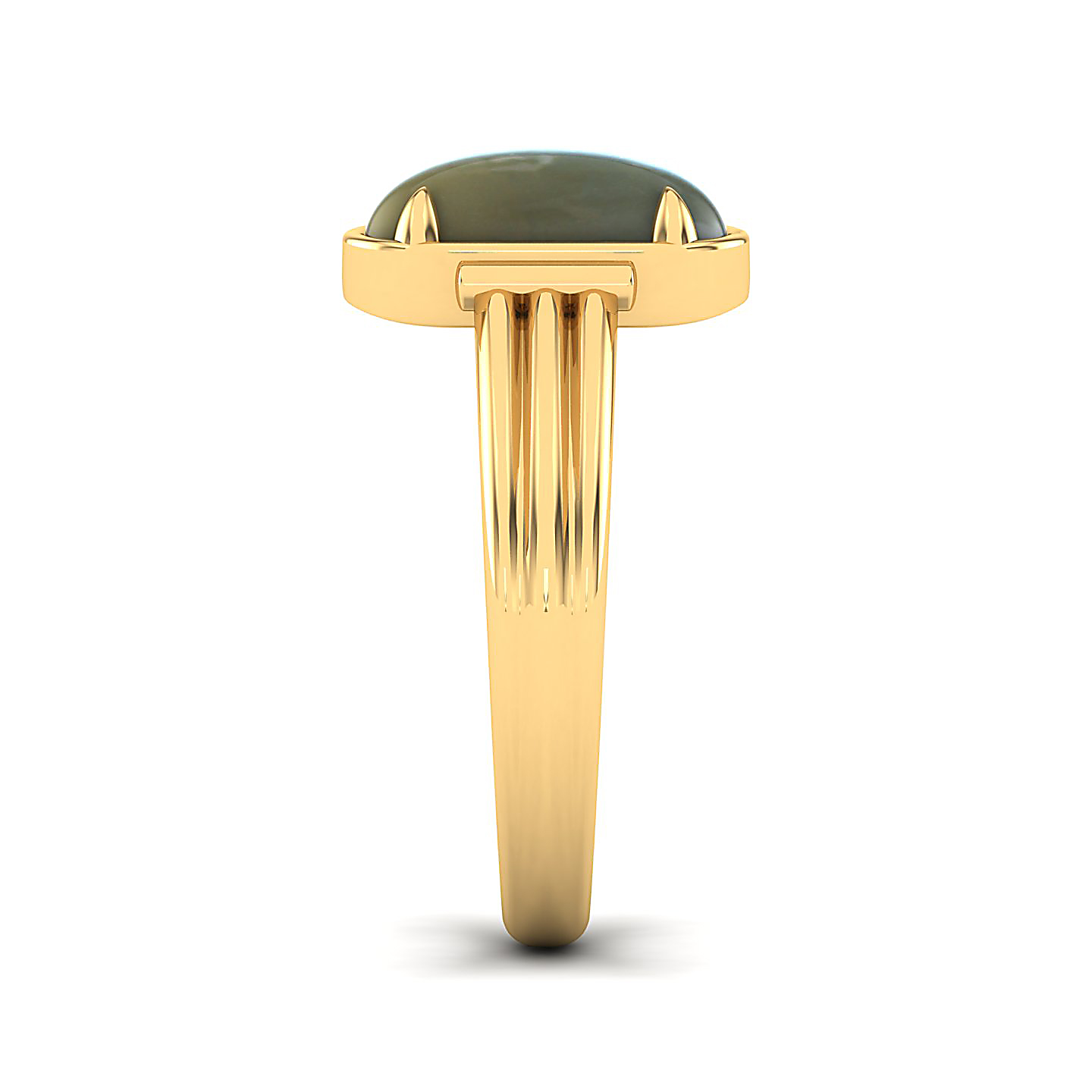Captivating Prong bezel set Cat's eye ring
