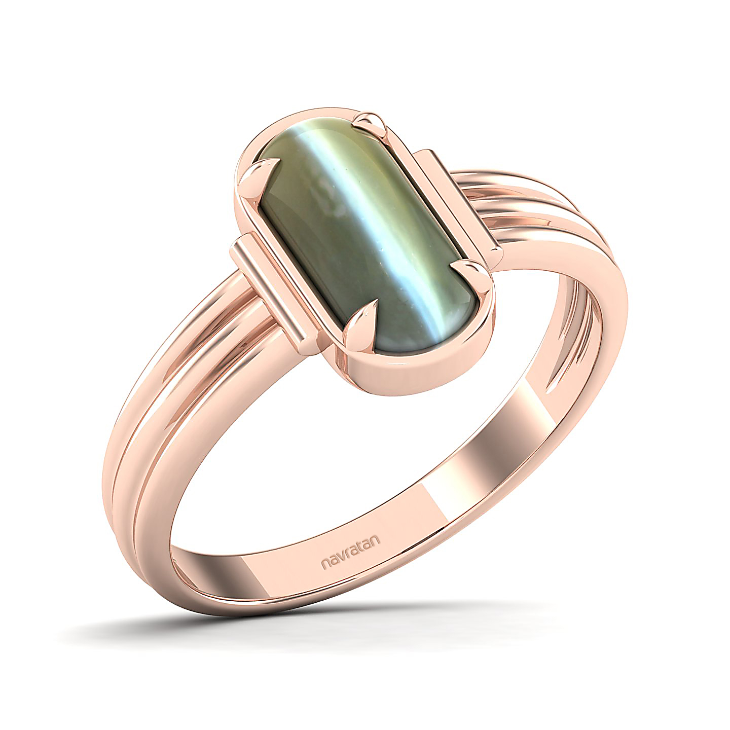 Captivating Prong bezel set Cat's eye ring