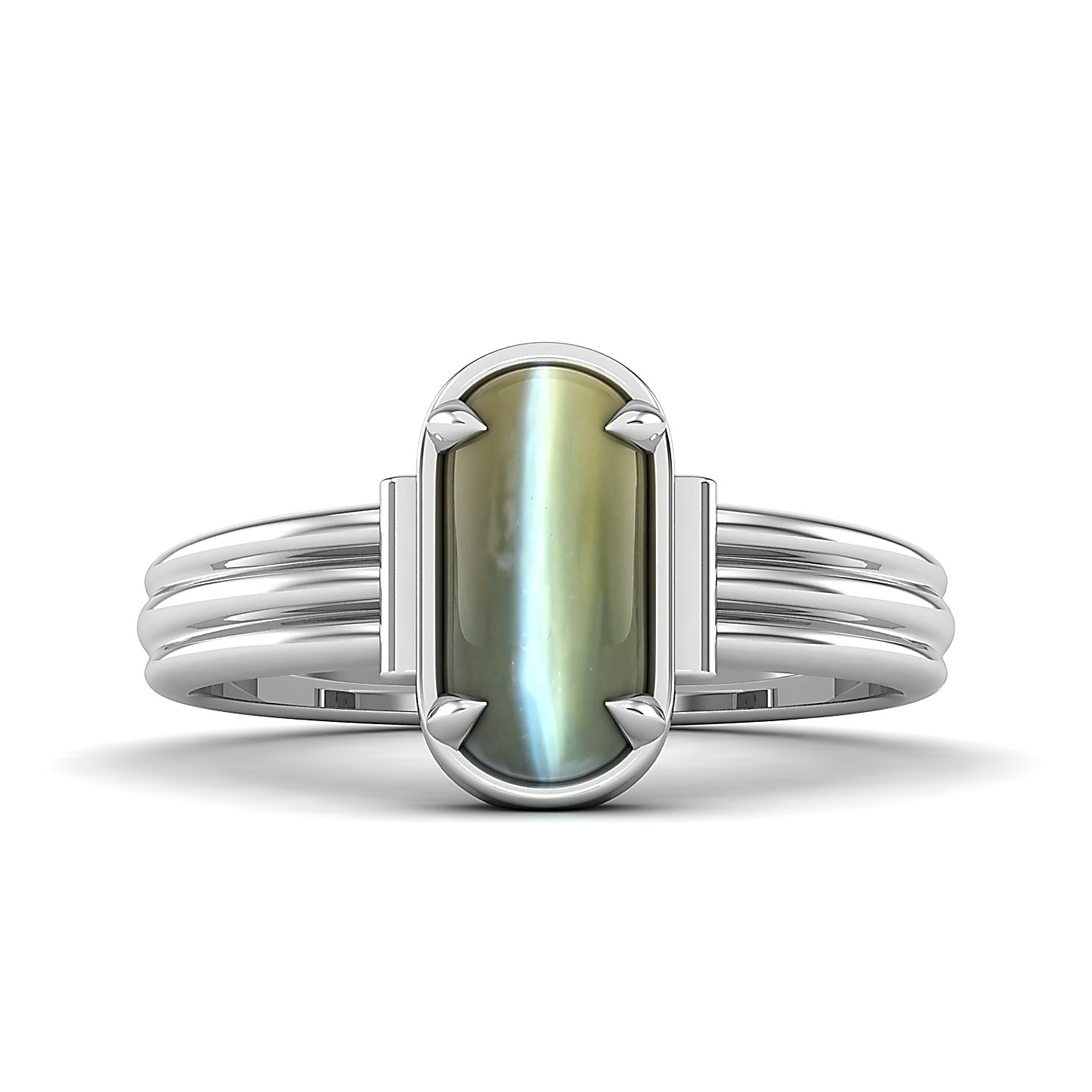 Captivating Prong bezel set Cat's eye ring