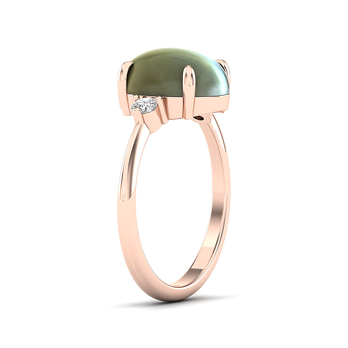 The Ornamental Asscher Cat's Eye Ring