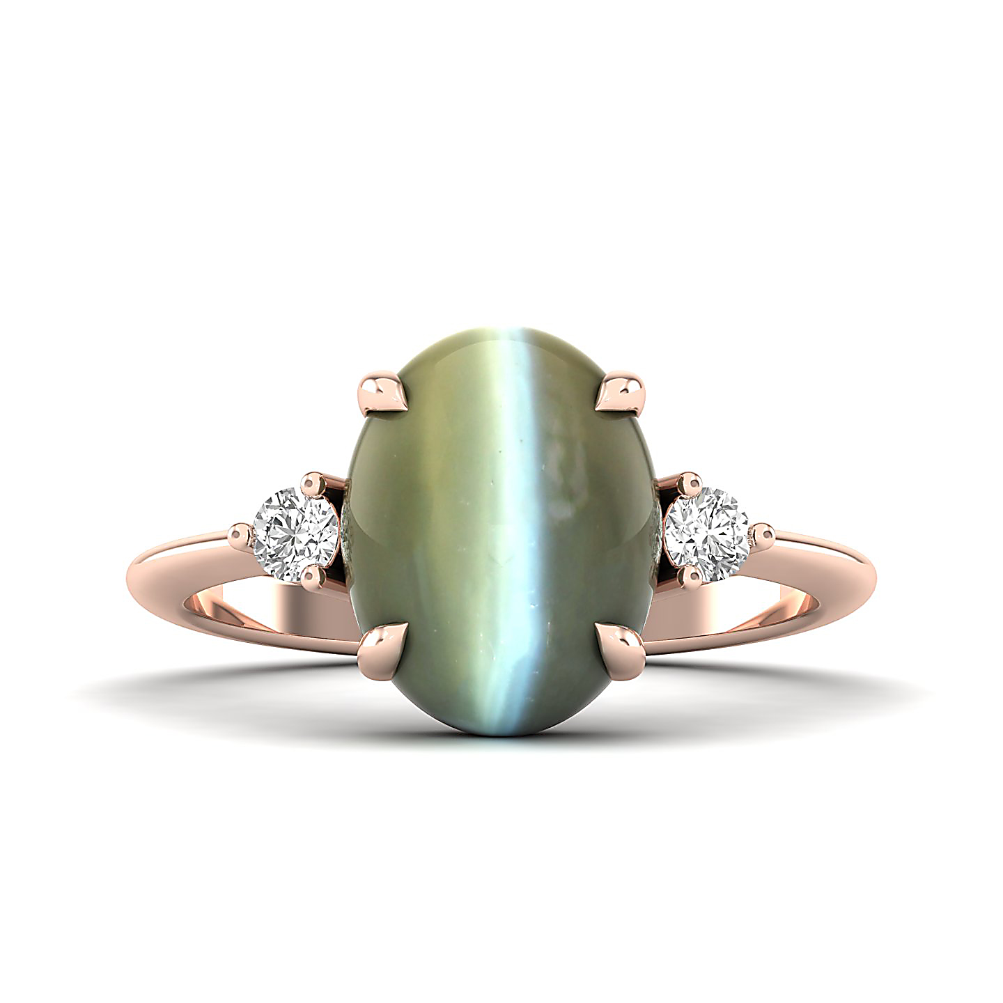 The Ornamental Asscher Cat's Eye Ring
