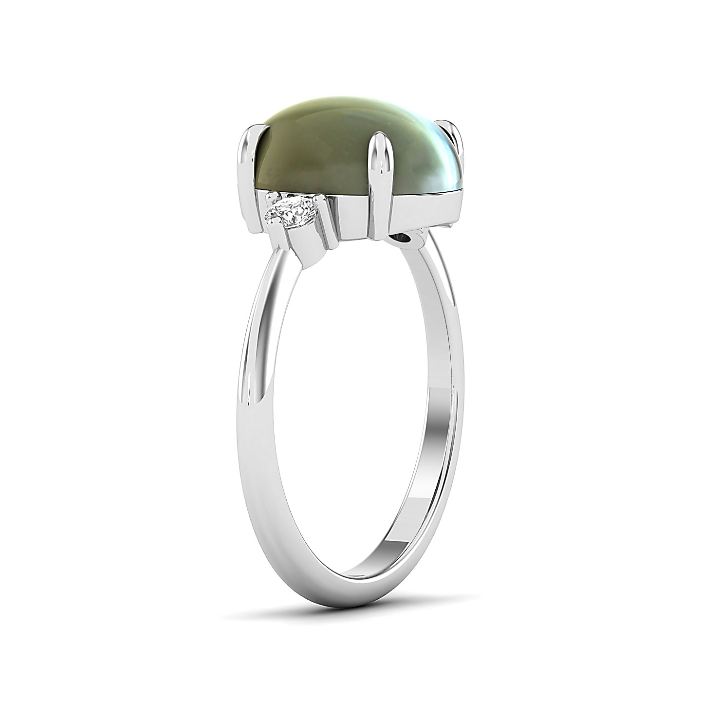 The Ornamental Asscher Cat's Eye Ring