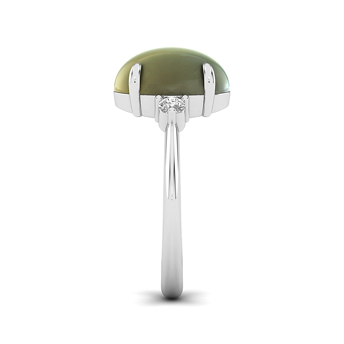 The Ornamental Asscher Cat's Eye Ring