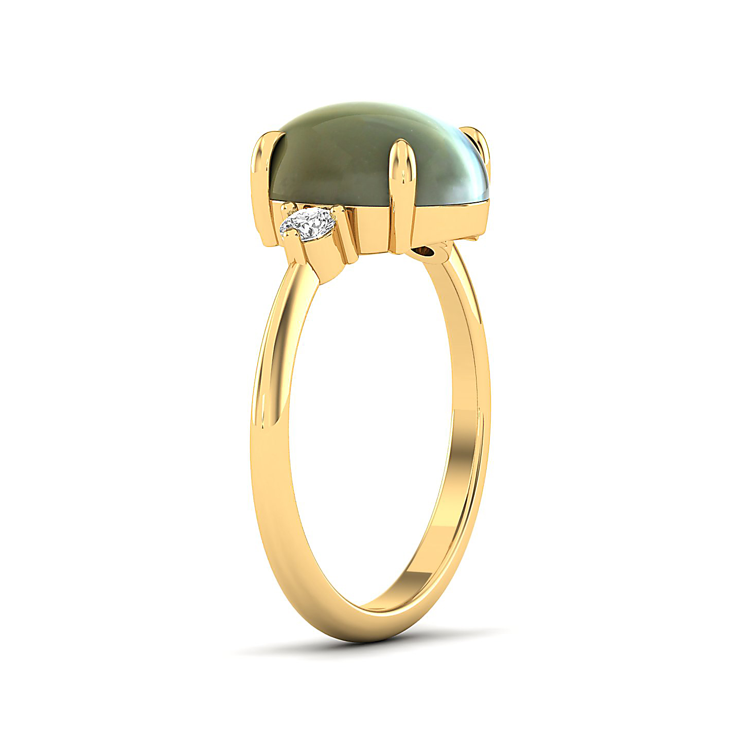 The Ornamental Asscher Cat's Eye Ring