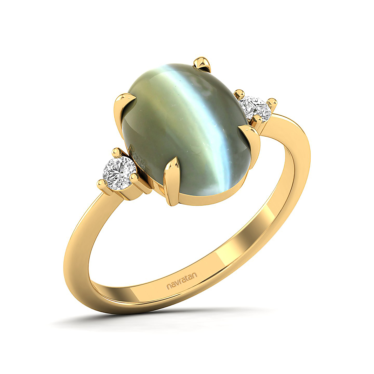 The Ornamental Asscher Cat's Eye Ring