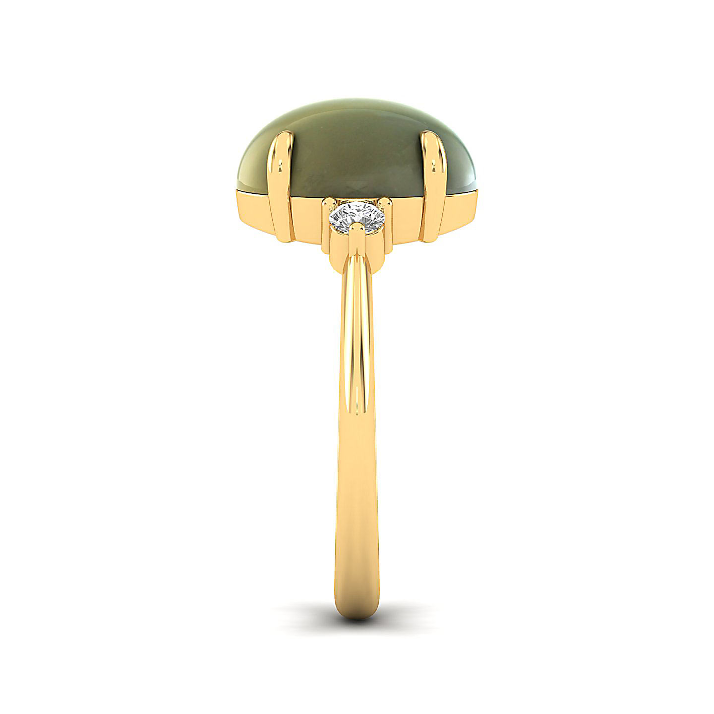 The Ornamental Asscher Cat's Eye Ring
