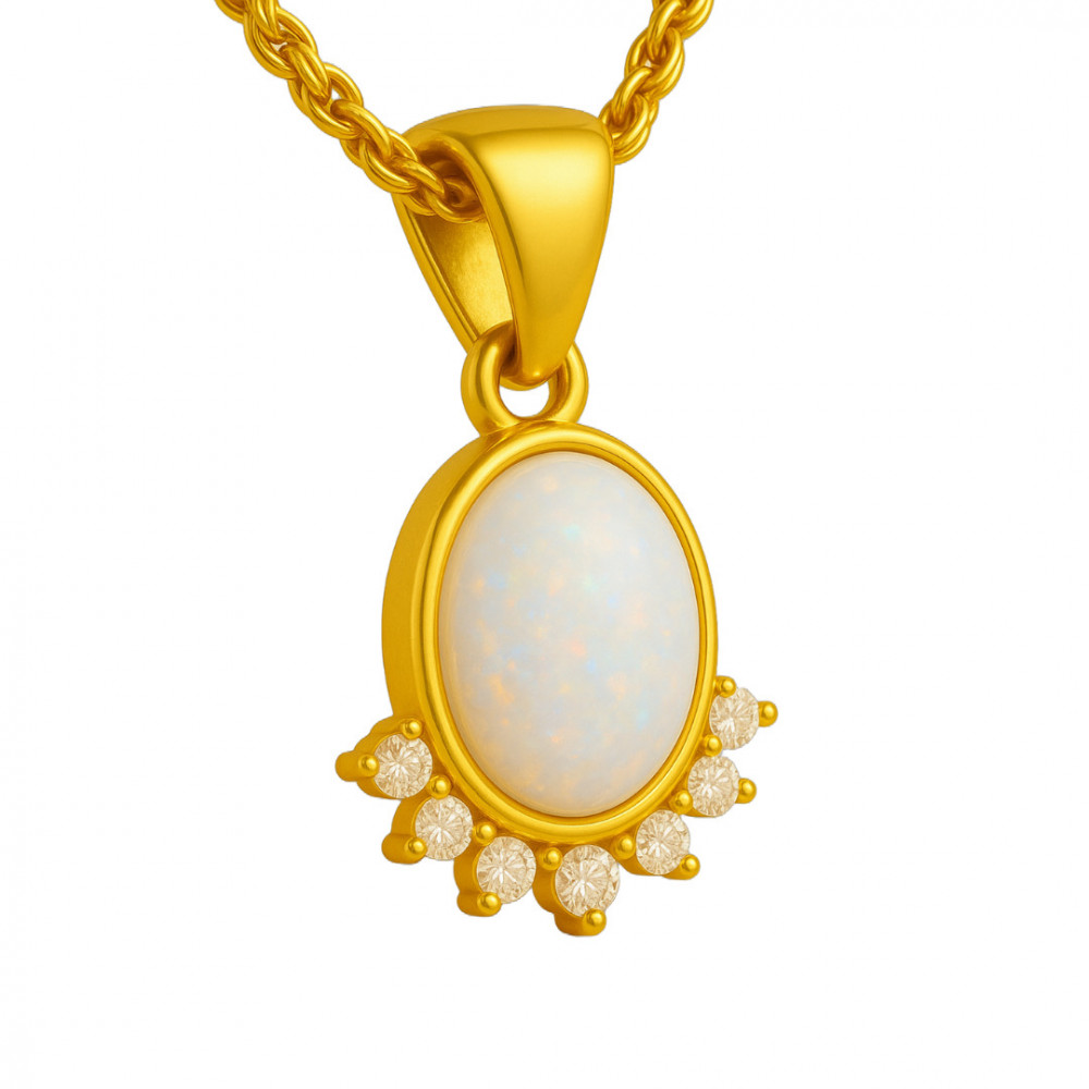 Celestial Dew Opal Pendant