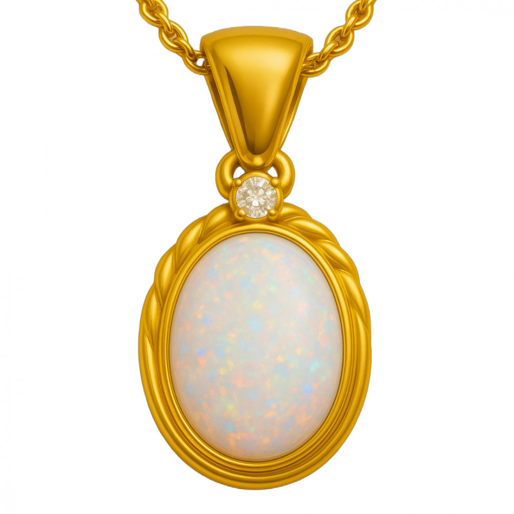 Classic Oval Opal Pendant