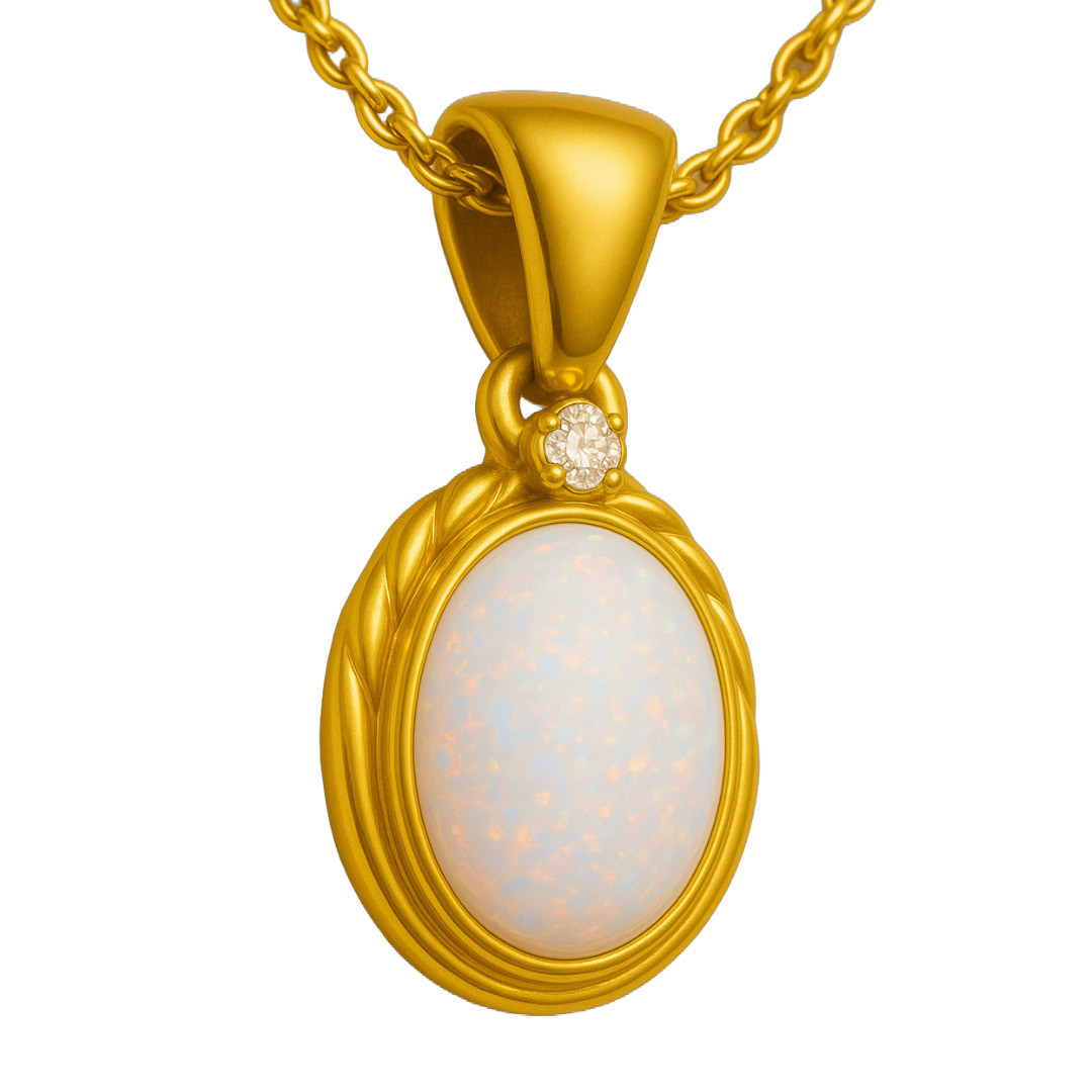 Classic Oval Opal Pendant