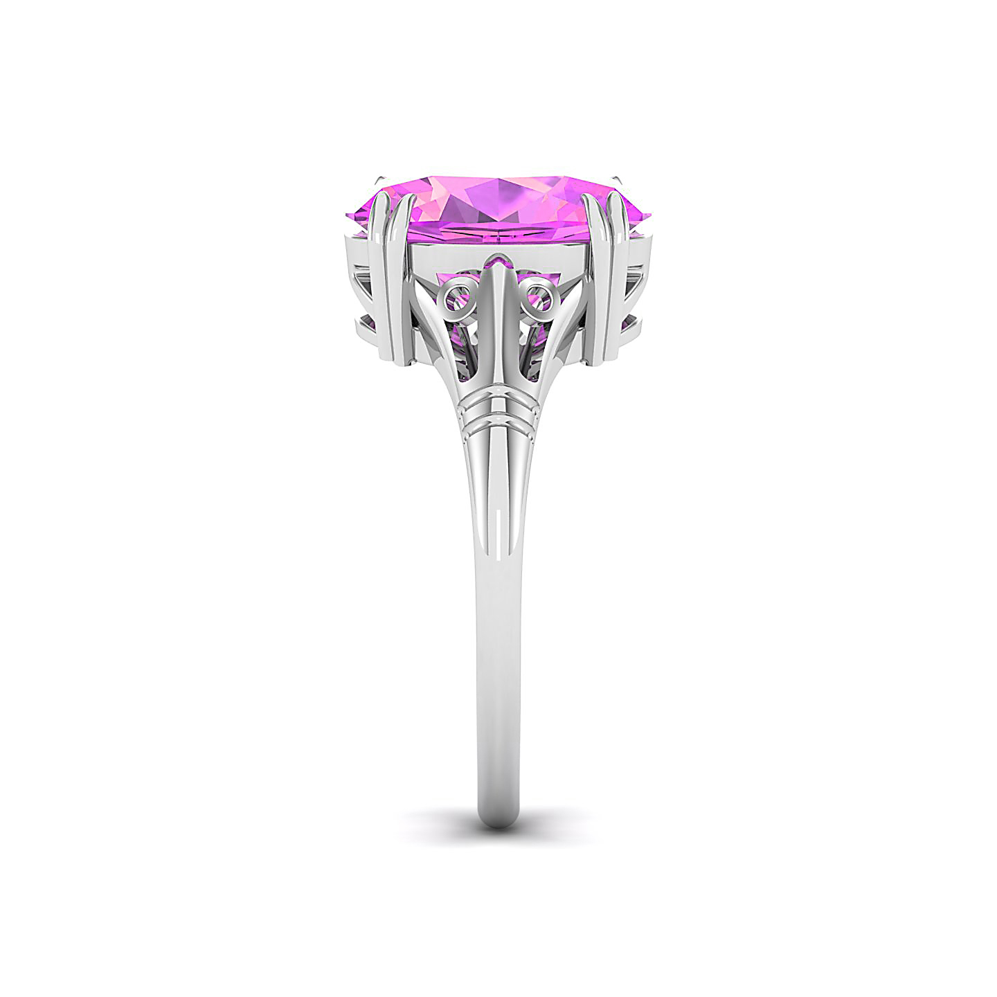 Classy Vintage Pink Sapphire Ring