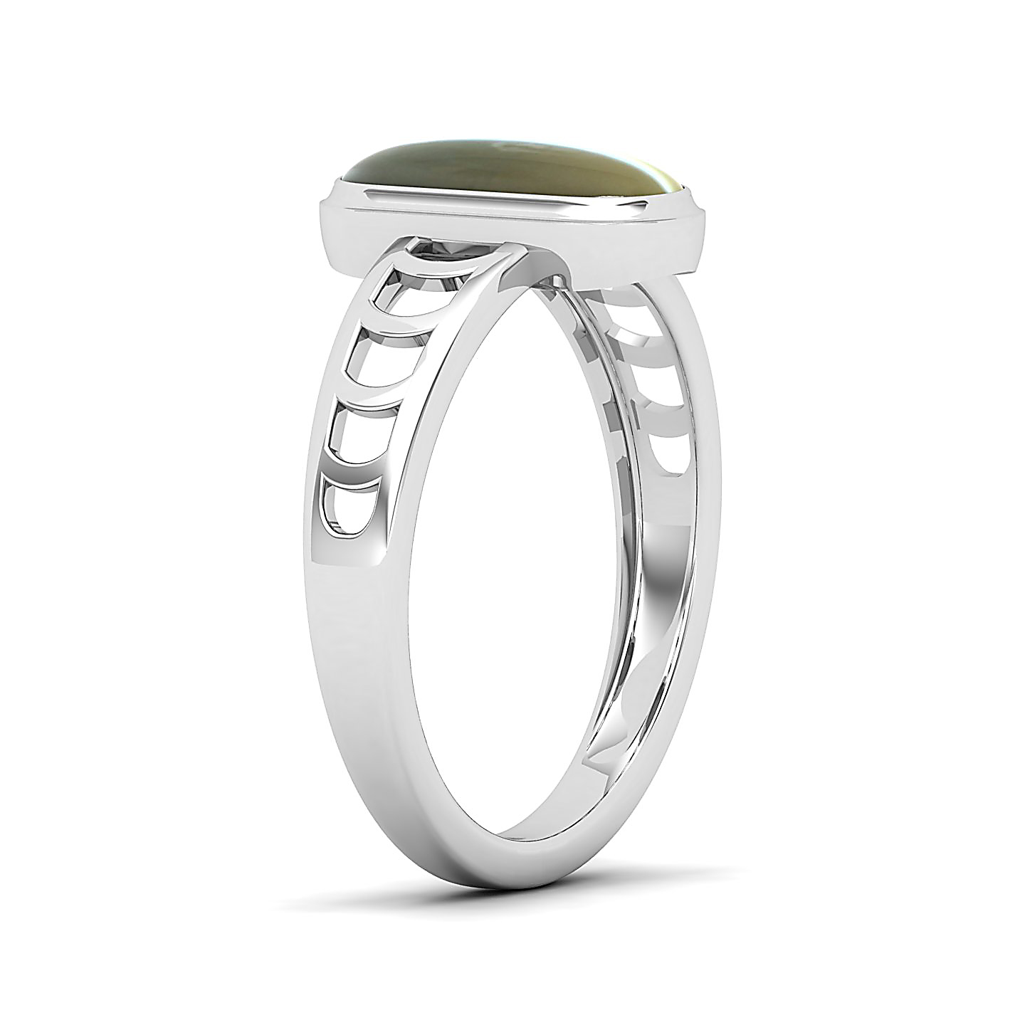 Cynosure of geometical design Cat's eye ring