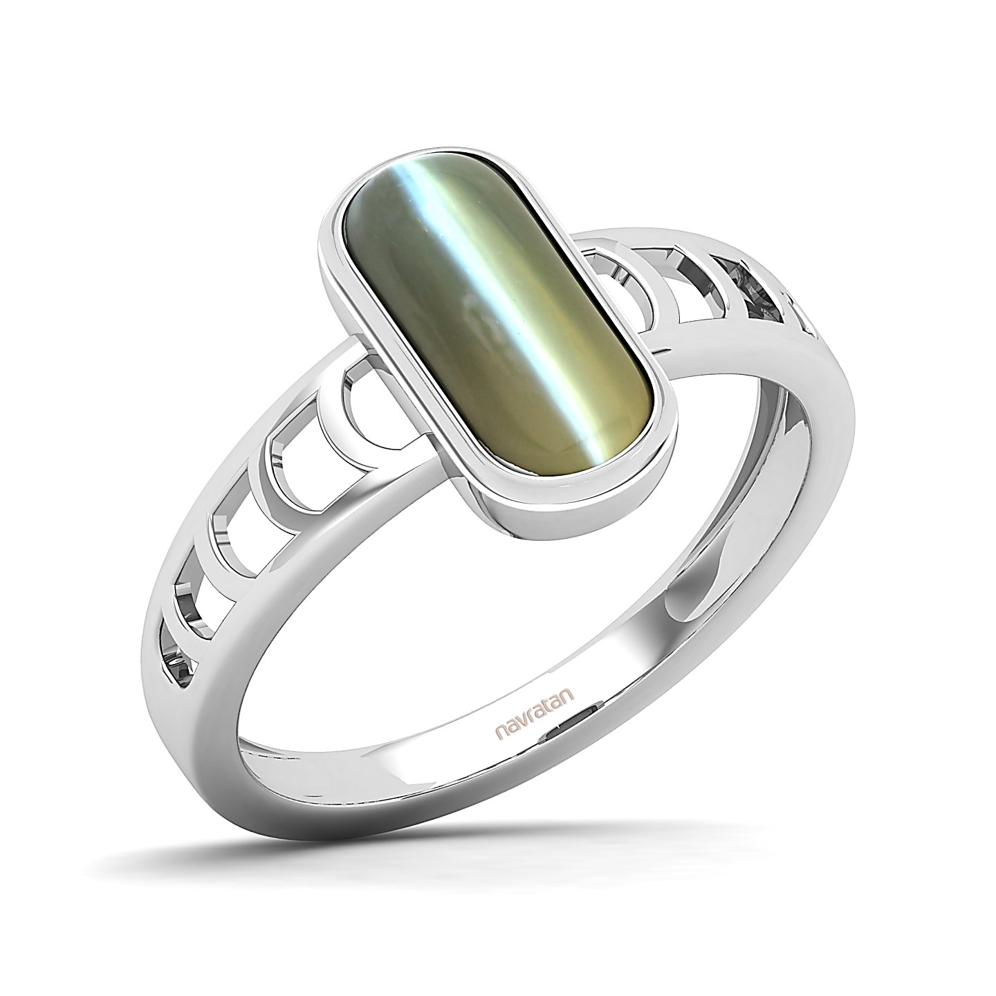 Cynosure of geometical design Cat's eye ring