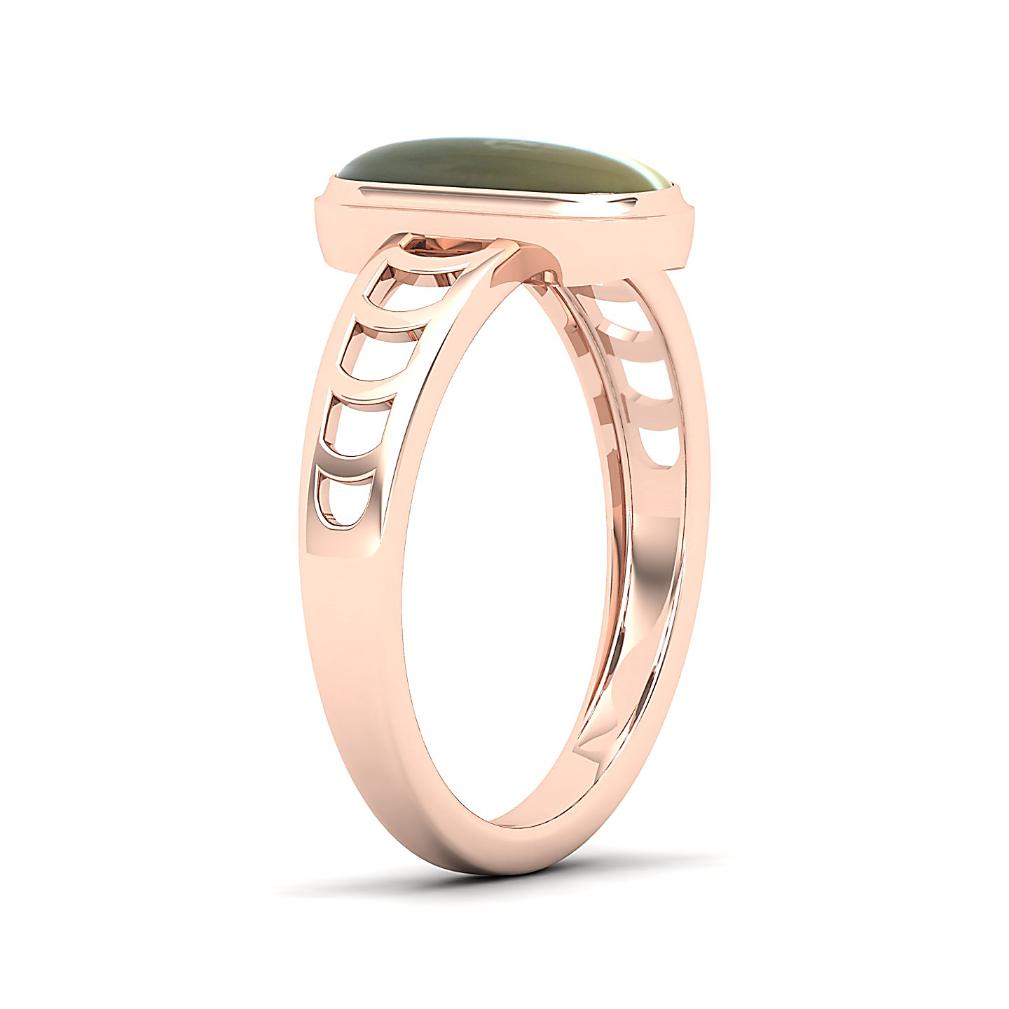 Cynosure of geometical design Cat's eye ring