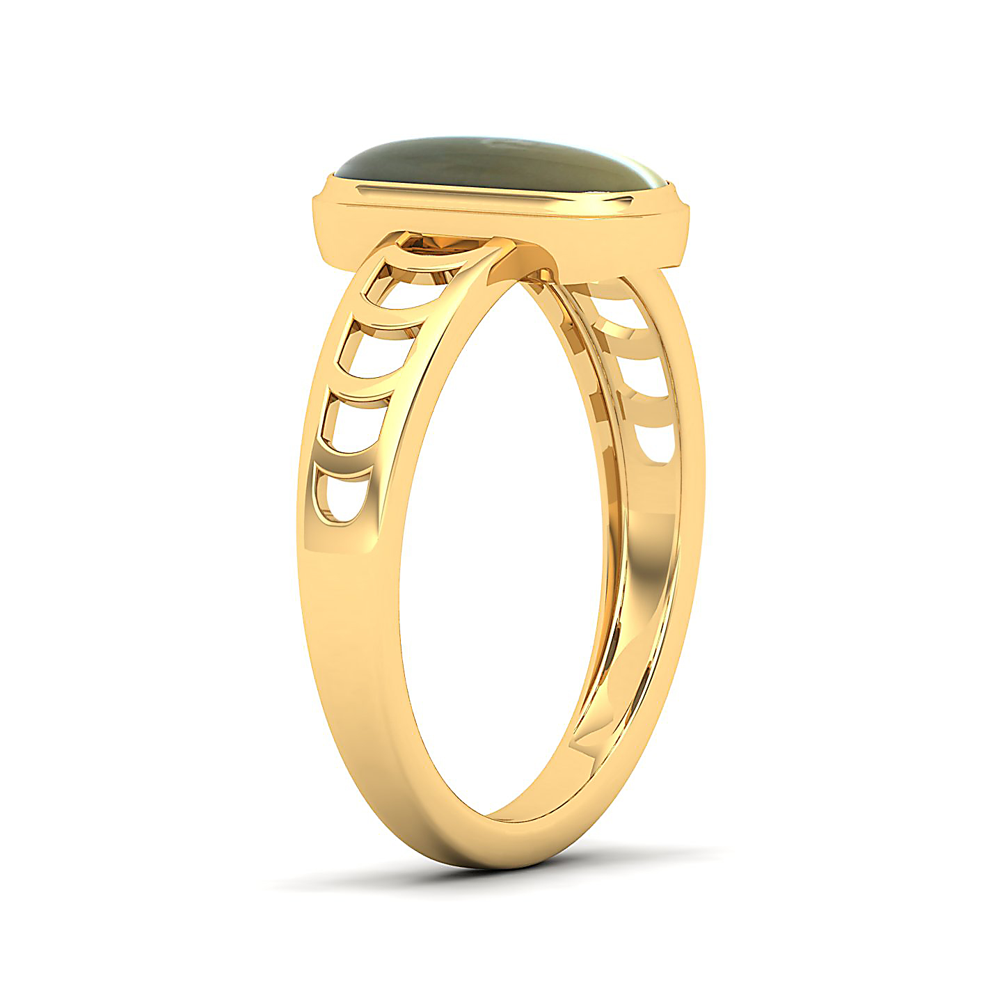 Cynosure of geometical design Cat's eye ring