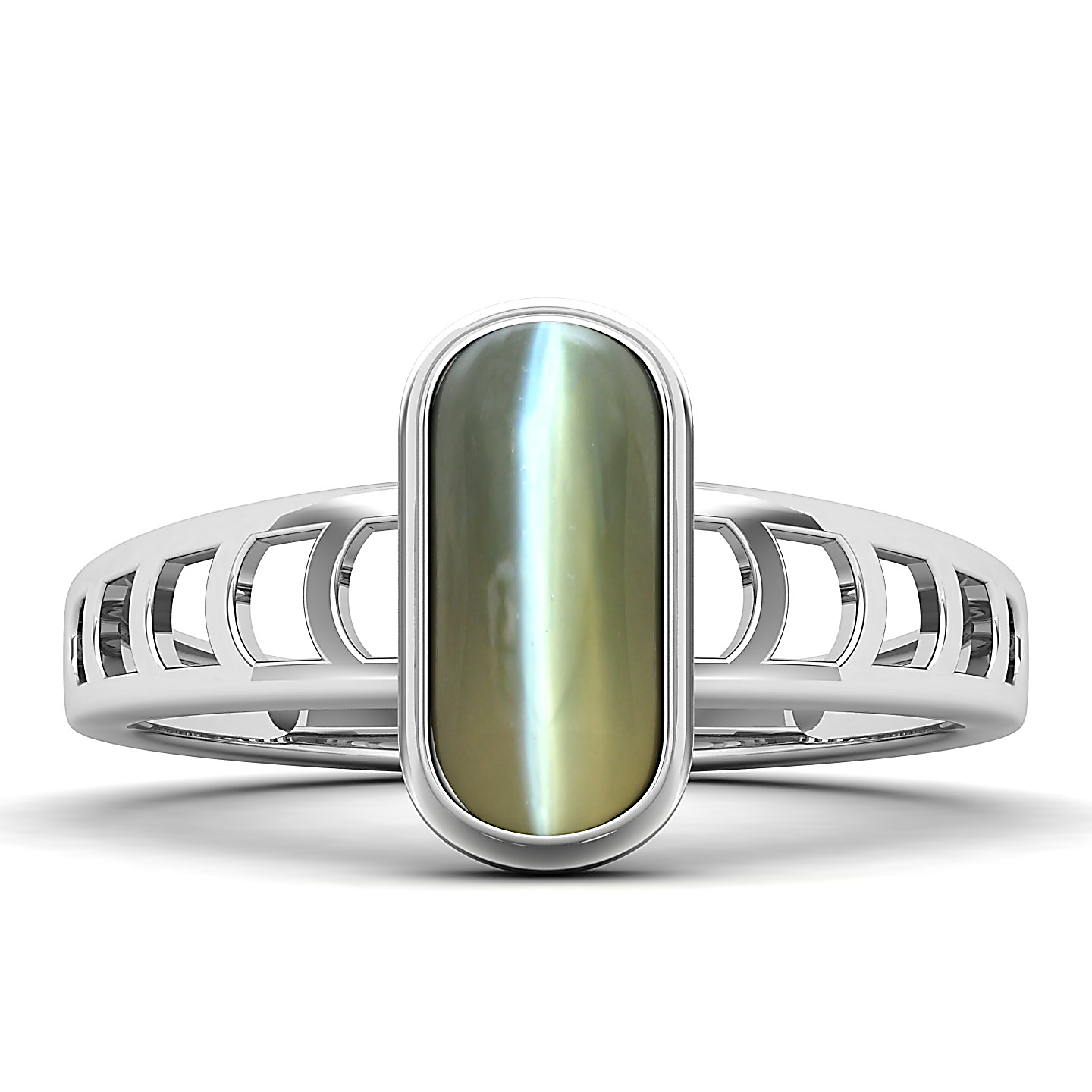 Cynosure of geometical design Cat's eye ring